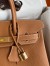 Hermes Birkin 30 Retourne Handmade Bag In Gold Clemence Leather