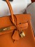 Hermes Birkin 30 Retourne Handmade Bag In Orange Clemence Leather