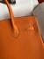 Hermes Birkin 30 Retourne Handmade Bag In Orange Clemence Leather