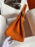 Hermes Birkin 30 Retourne Handmade Bag In Orange Clemence Leather