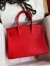 Hermes Birkin 30 Retourne Handmade Bag In Red Clemence Leather