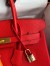 Hermes Birkin 30 Retourne Handmade Bag In Red Clemence Leather