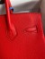 Hermes Birkin 30 Retourne Handmade Bag In Red Clemence Leather