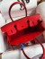 Hermes Birkin 30 Retourne Handmade Bag In Red Clemence Leather