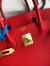 Hermes Birkin 30 Retourne Handmade Bag In Red Clemence Leather