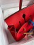 Hermes Birkin 30 Retourne Handmade Bag In Red Clemence Leather