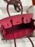 Hermes Birkin 30 Retourne Handmade Bag In Rouge Grenat Clemence Leather