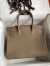 Hermes Birkin 30 Retourne Handmade Bag In Taupe Clemence Leather