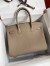 Hermes Birkin 30 Retourne Handmade Bag In Gris Tourterelle Clemence Leather