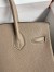 Hermes Birkin 30 Retourne Handmade Bag In Gris Tourterelle Clemence Leather