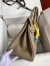Hermes Birkin 30 Retourne Handmade Bag In Gris Tourterelle Clemence Leather