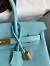 Hermes Birkin 30 Retourne Handmade Bag In Blue Atoll Epsom Calfskin