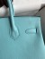 Hermes Birkin 30 Retourne Handmade Bag In Blue Atoll Epsom Calfskin