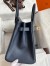 Hermes Birkin 30 Retourne Handmade Bag In Blue Nuit Epsom Calfskin