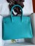 Hermes Birkin 30 Retourne Handmade Bag In Blue Paon Epsom Calfskin