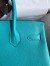 Hermes Birkin 30 Retourne Handmade Bag In Blue Paon Epsom Calfskin