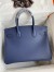Hermes Birkin 30 Retourne Handmade Bag In Blue Saphir Epsom Calfskin