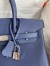 Hermes Birkin 30 Retourne Handmade Bag In Blue Saphir Epsom Calfskin