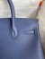 Hermes Birkin 30 Retourne Handmade Bag In Blue Saphir Epsom Calfskin