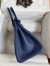 Hermes Birkin 30 Retourne Handmade Bag In Blue Saphir Epsom Calfskin