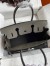 Hermes Birkin 30 Retourne Handmade Bag In Etain Epsom Calfskin