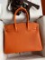 Hermes Birkin 30 Retourne Handmade Bag In Orange Epsom Calfskin
