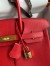 Hermes Birkin 30 Retourne Handmade Bag In Red Epsom Calfskin