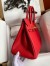 Hermes Birkin 30 Retourne Handmade Bag In Red Epsom Calfskin