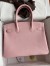 Hermes Birkin 30 Retourne Handmade Bag In Rose Sakura Epsom Calfskin