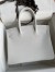 Hermes Birkin 30 Retourne Handmade Bag In White Epsom Calfskin