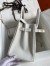 Hermes Birkin 30 Retourne Handmade Bag In White Epsom Calfskin