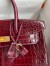 Hermes Birkin 30 Handmade Bag In Bordeaux Crocodile Niloticus Shiny Skin