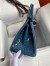 Hermes Birkin 30 Handmade Bag In Blue Tempete Crocodile Niloticus Shiny Skin