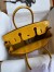 Hermes Birkin 30 Handmade Bag In Jaune Ambre Crocodile Niloticus Shiny Skin