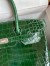 Hermes Birkin 30 Handmade Bag In Malachite Crocodile Niloticus Shiny Skin