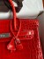 Hermes Birkin 30 Handmade Bag In Red Crocodile Niloticus Shiny Skin