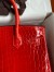 Hermes Birkin 30 Handmade Bag In Red Crocodile Niloticus Shiny Skin