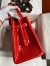 Hermes Birkin 30 Handmade Bag In Red Crocodile Niloticus Shiny Skin