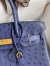 Hermes Birkin 30 Retourne Handmade Bag In Blue Iris Ostrich Leather