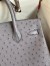 Hermes Birkin 30 Retourne Handmade Bag In Gris Asphalt Ostrich Leather