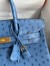 Hermes Birkin 30 Retourne Handmade Bag In Mykonos Ostrich Leather