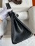 Hermes Birkin 30 Retourne Handmade Bag In Black Ostrich Leather