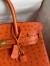 Hermes Birkin 30 Retourne Handmade Bag In Orange Ostrich Leather