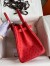 Hermes Birkin 30 Retourne Handmade Bag In Red Ostrich Leather