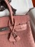 Hermes Birkin 30 Retourne Handmade Bag In Terre Cuite Ostrich Leather