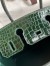 Hermes Birkin 30 Handmade Bag In Green Crocodile Porosus Shiny Skin
