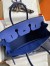 Hermes Birkin 35 Retourne Handmade Bag In Blue Electric Clemence Leather