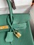 Hermes Birkin 35 Retourne Handmade Bag in Malachite Clemence Leather 
