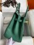 Hermes Birkin 35 Retourne Handmade Bag in Malachite Clemence Leather 