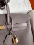 Hermes Birkin 35 Retourne Handmade Bag In Etain Epsom Calfskin 